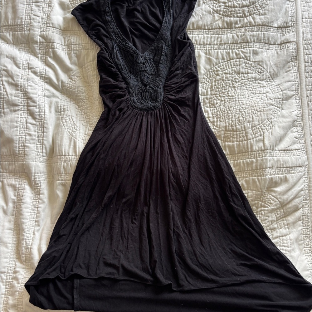 Elegant Black Women's Dress stretchy Soft Material
